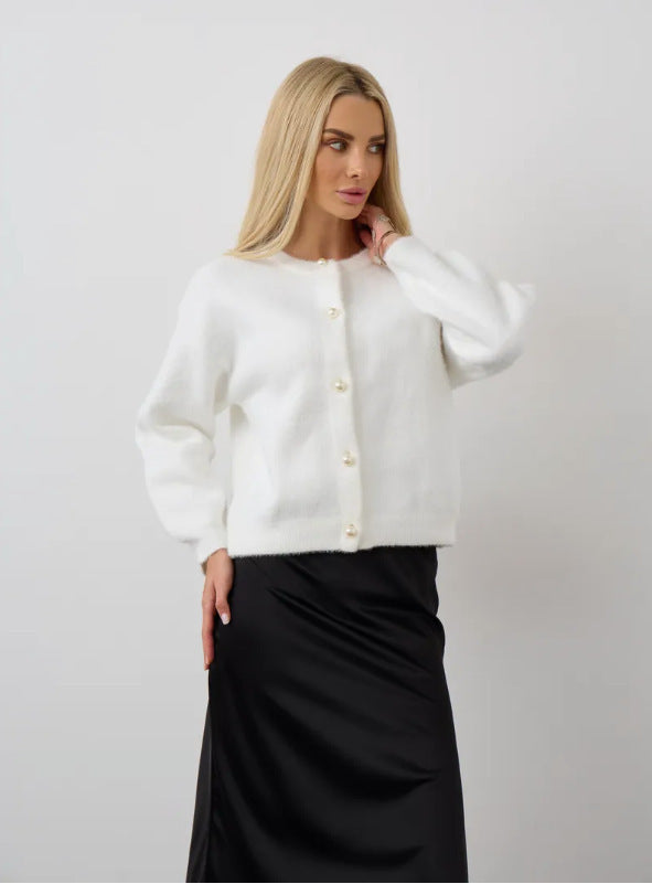 High-grade Loose Mink-like Wool Knitted Cardigan