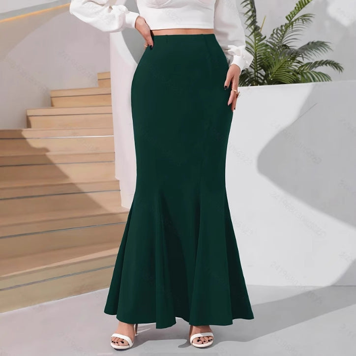 Polyester Temperament Sheath Fishtail Skirt