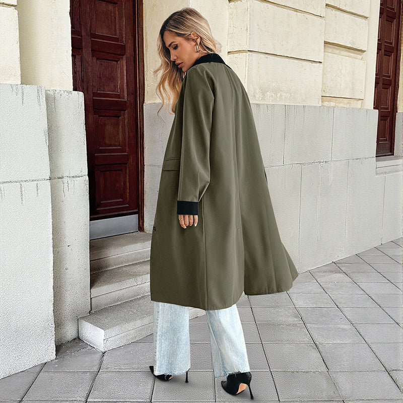 Temperament Commute All-matching Long Coat For Women