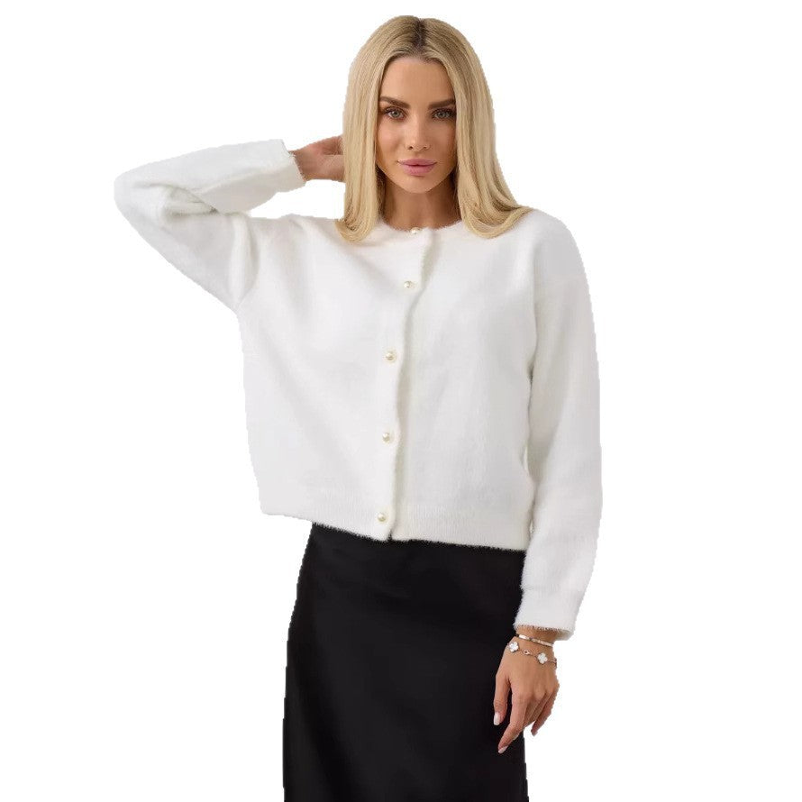 High-grade Loose Mink-like Wool Knitted Cardigan