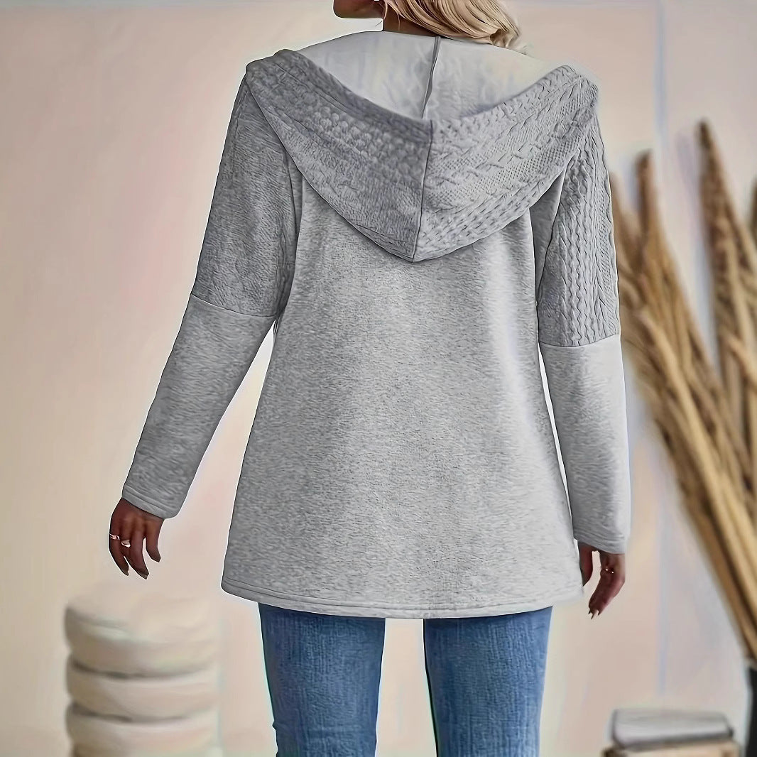 Stitching Plus Size Casual Loose Jacket Women's Clothing