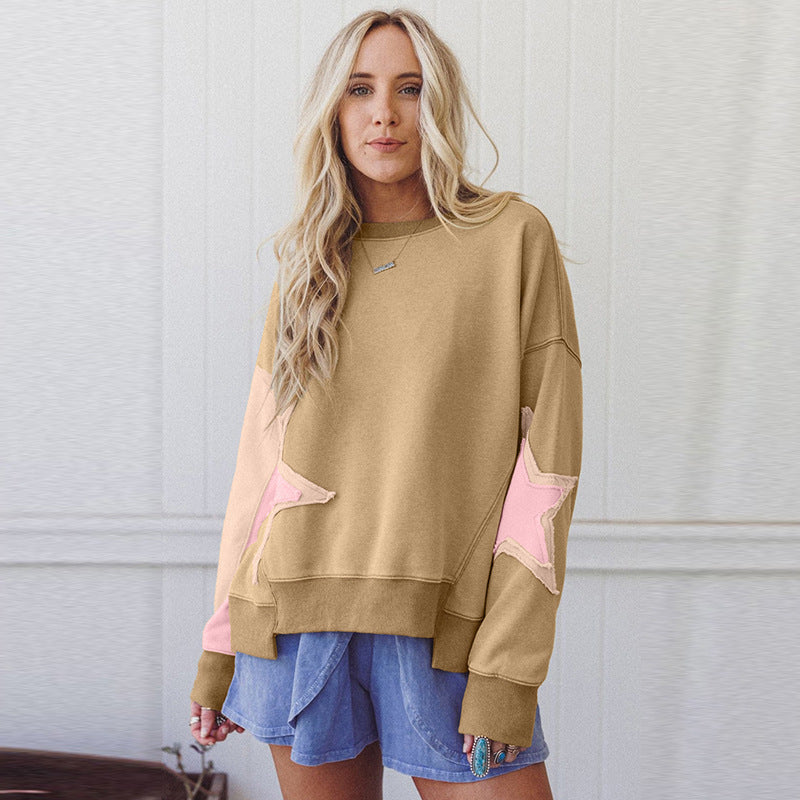 Women's Round Neck Long Sleeve Pullover