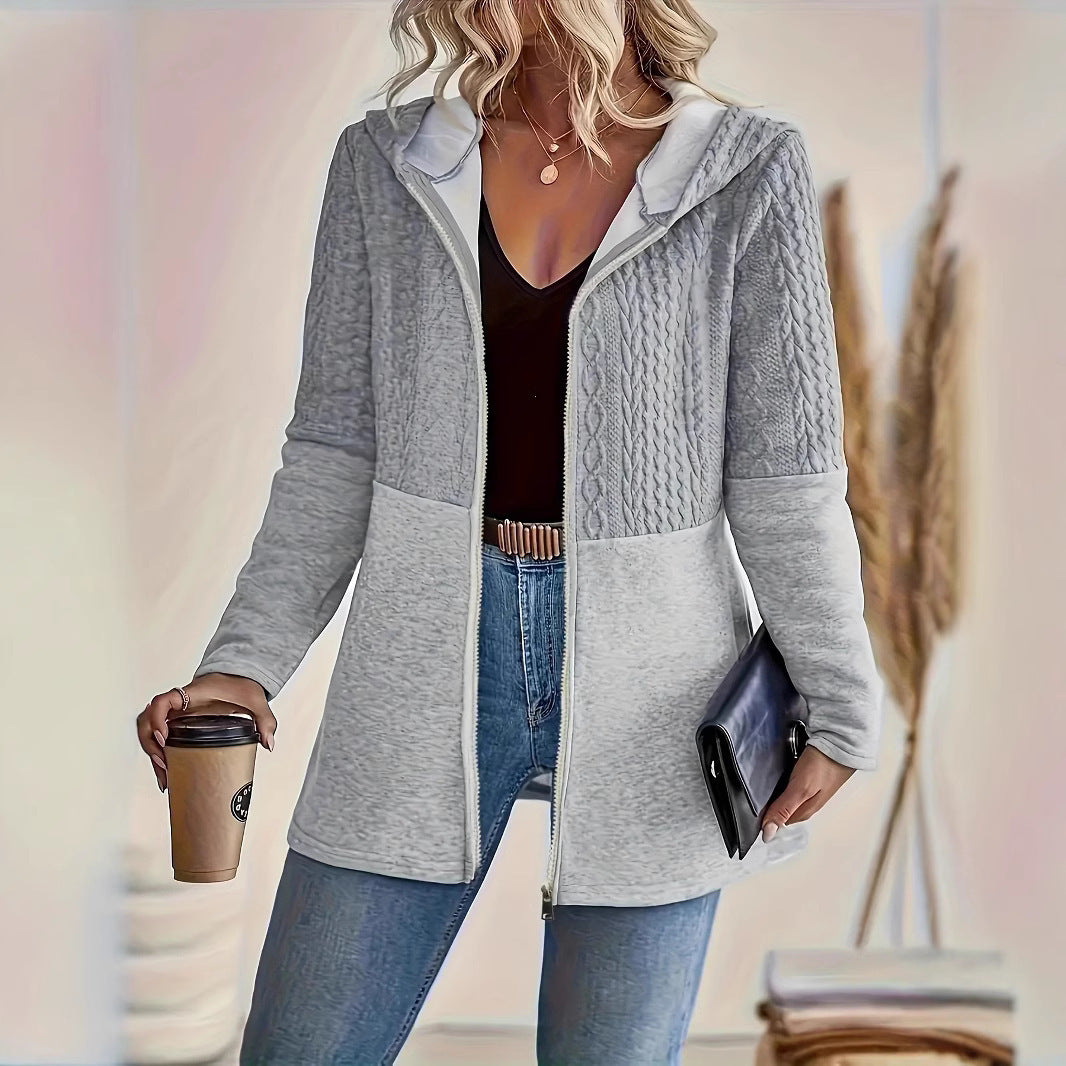 Stitching Plus Size Casual Loose Jacket Women's Clothing