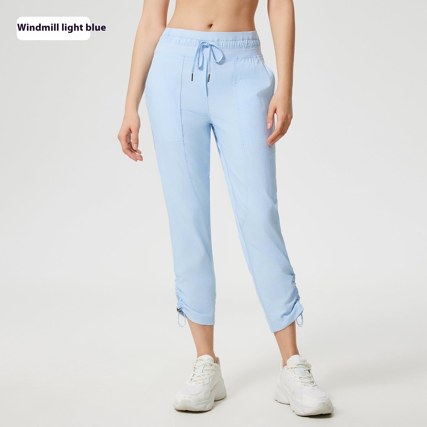 Quick-drying Breathable Running Fitness Straight Cropped Pants Ice Casual All-matching