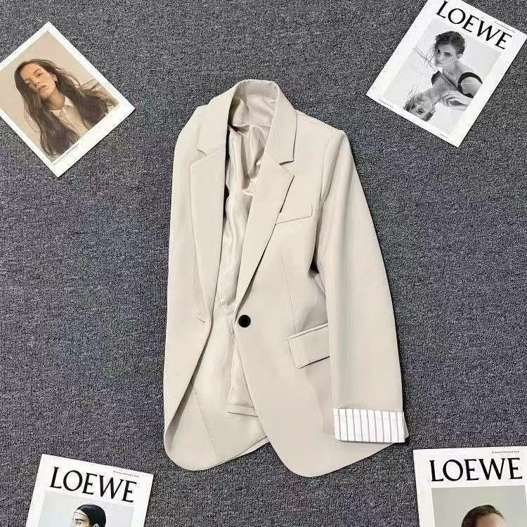 Striped Fashion Casual Simple Loose Suit Jacket