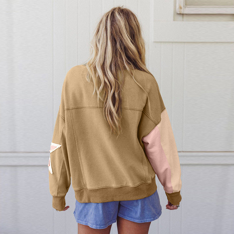 Women's Round Neck Long Sleeve Pullover