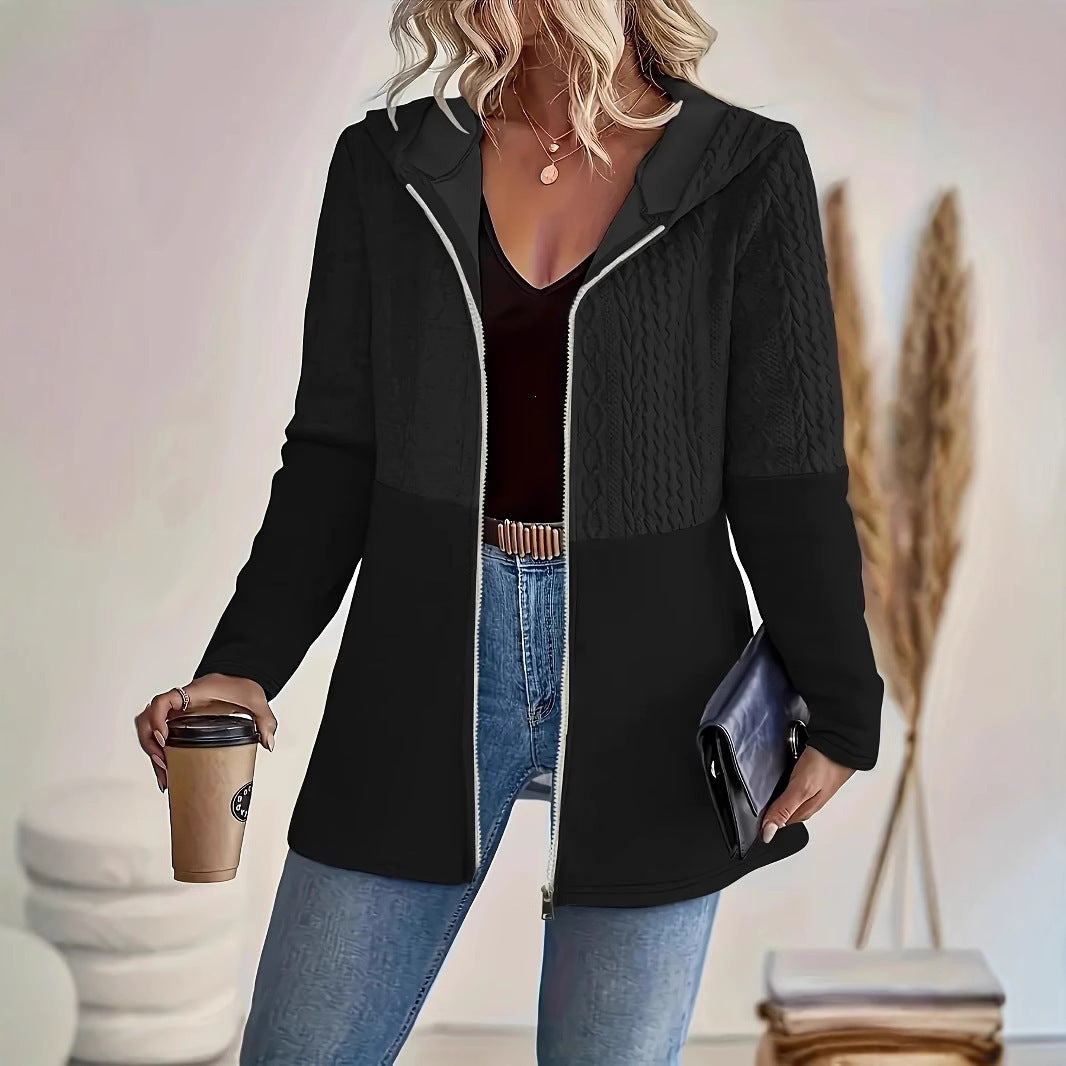 Stitching Plus Size Casual Loose Jacket Women's Clothing
