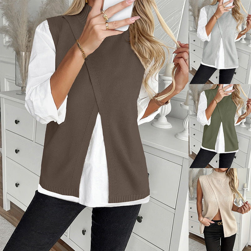 Multi-Color Slim Vest Elegant Casual