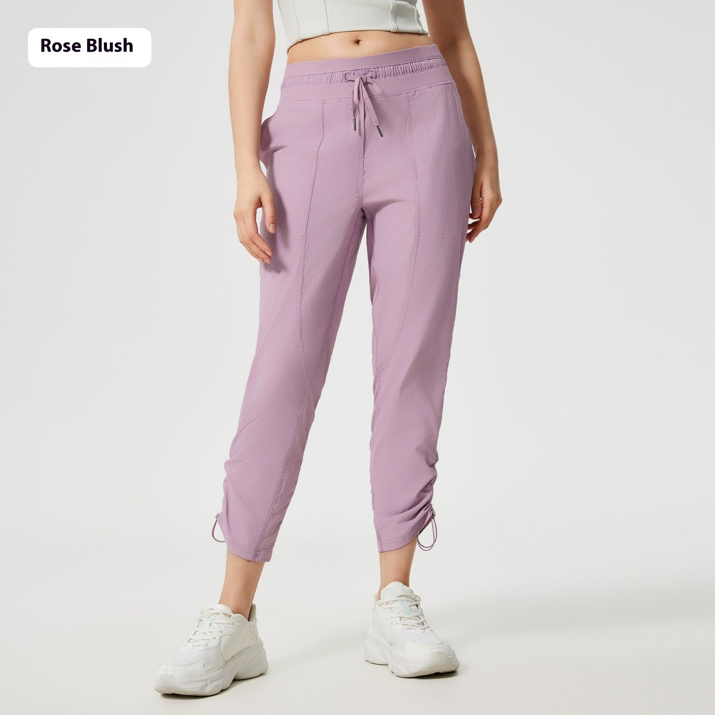 Quick-drying Breathable Running Fitness Straight Cropped Pants Ice Casual All-matching