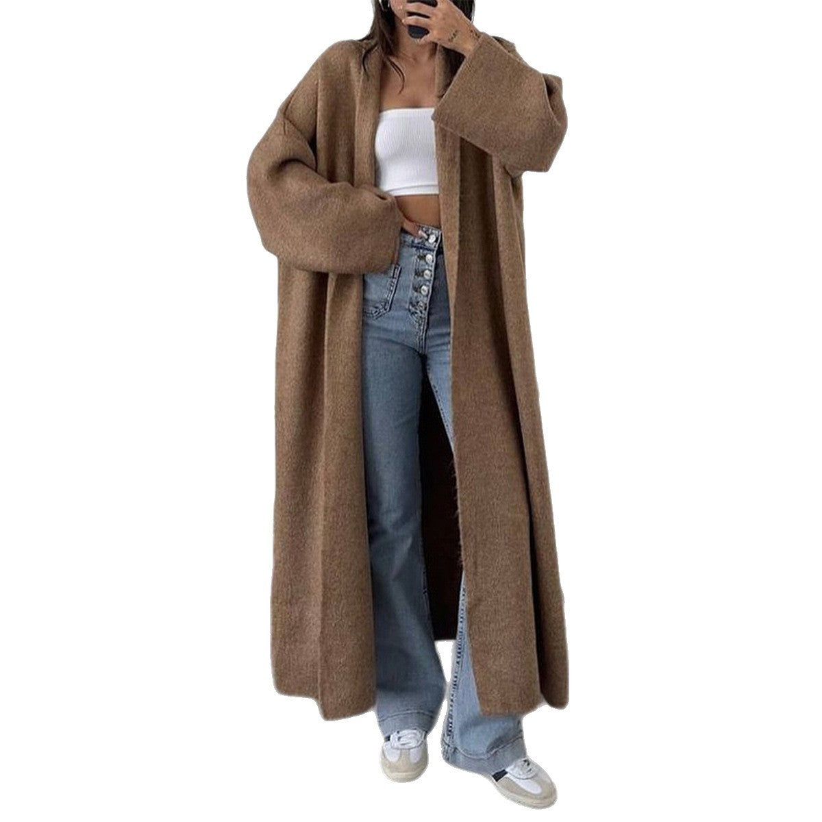 Wool Overcoat And Trench Coat Sweaters Women's Clothing