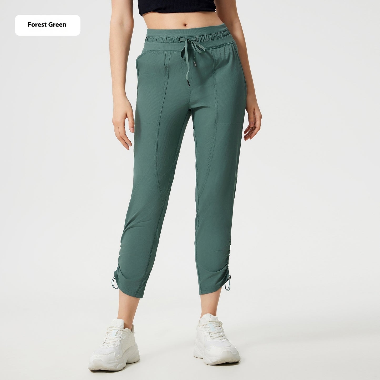 Quick-drying Breathable Running Fitness Straight Cropped Pants Ice Casual All-matching