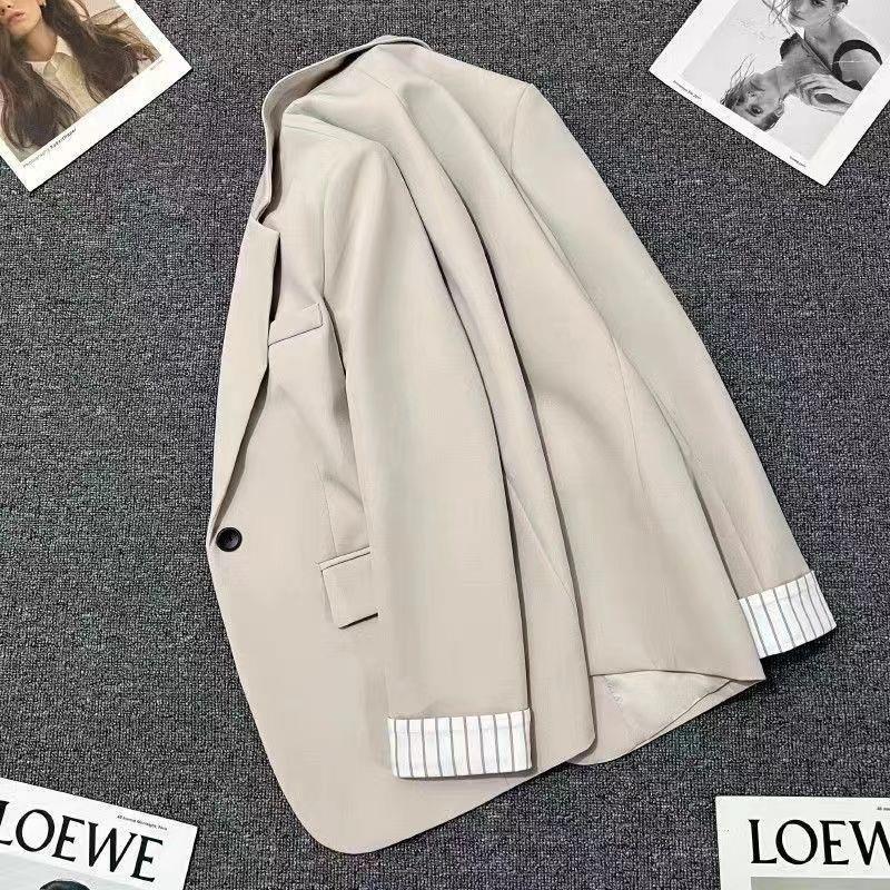 Striped Fashion Casual Simple Loose Suit Jacket