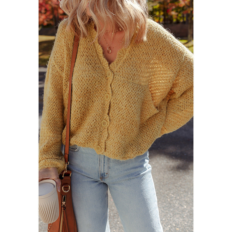 European And American Idle Style Pleated Loose Sweater For Women