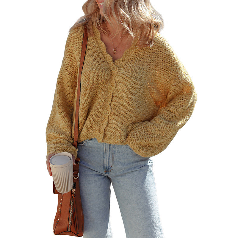 European And American Idle Style Pleated Loose Sweater For Women