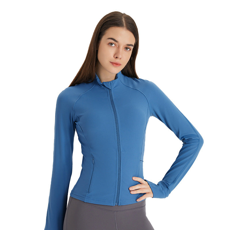 Slim-fit Yoga Wear Long Sleeve Tup Cardigan