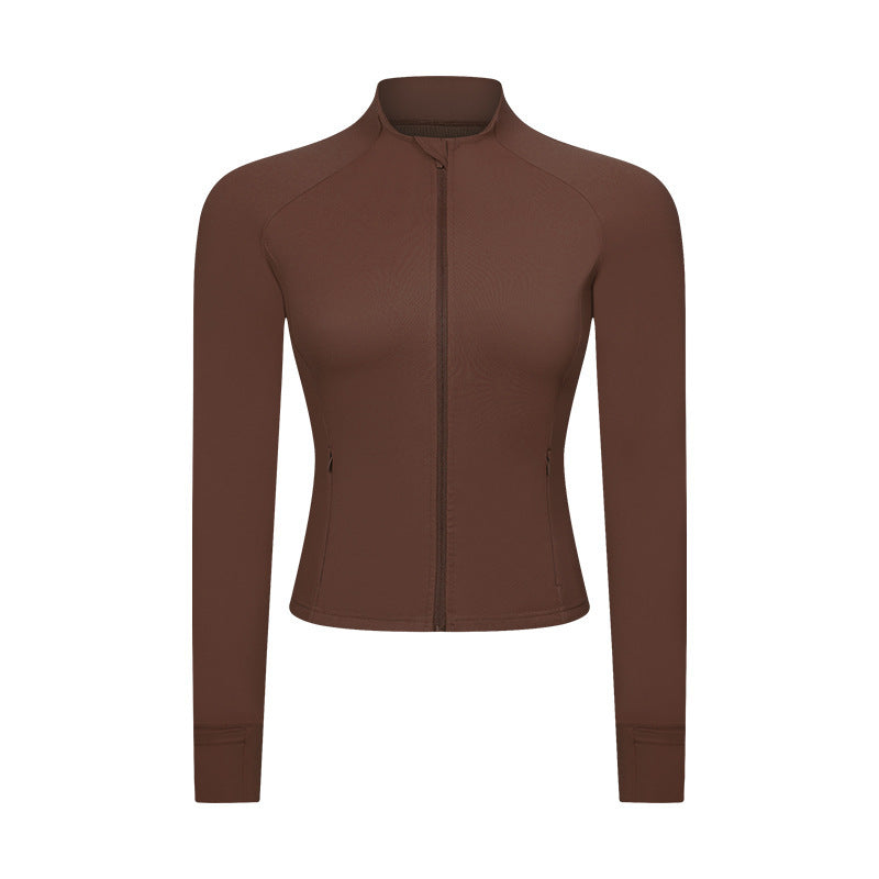 Slim-fit Yoga Wear Long Sleeve Tup Cardigan