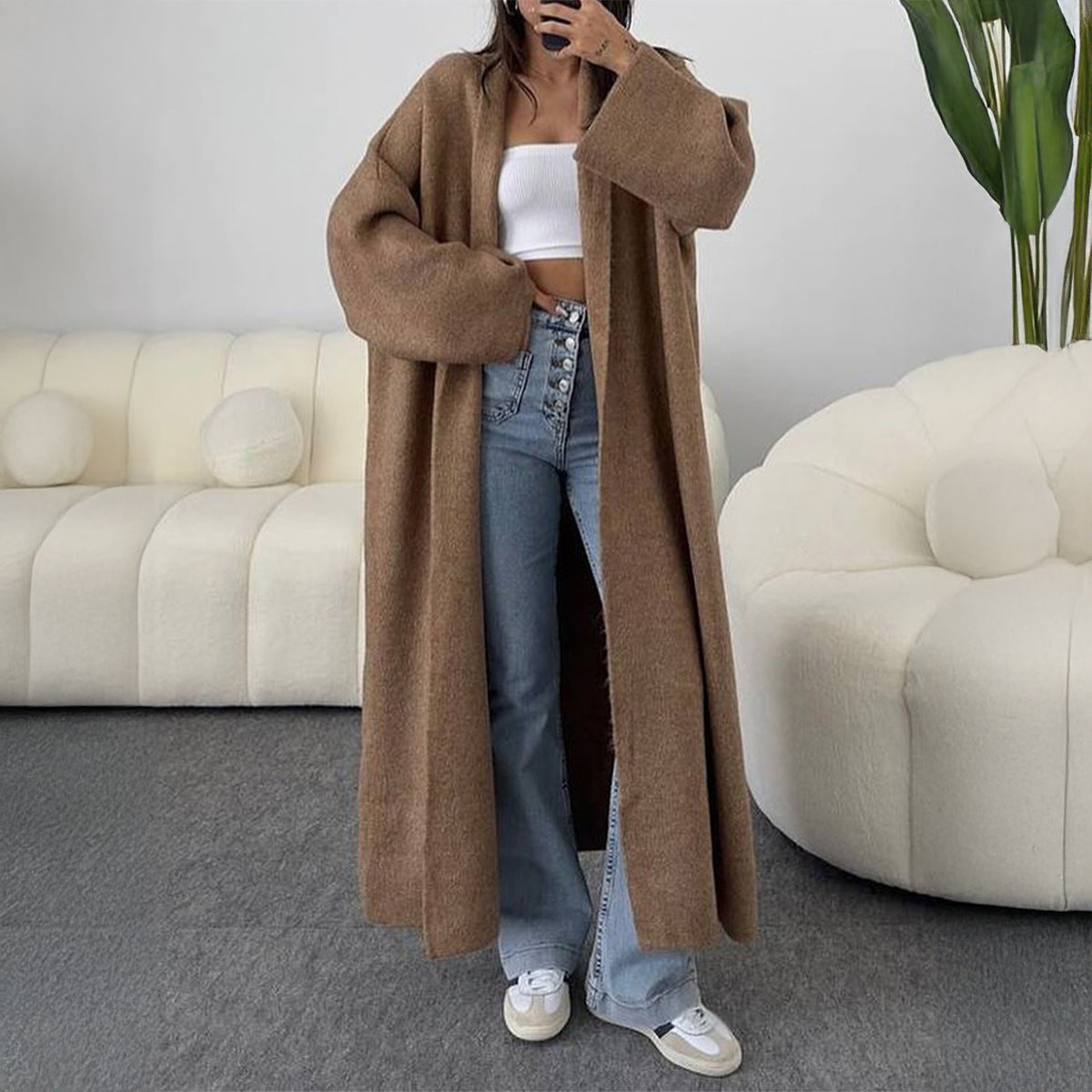 Wool Overcoat And Trench Coat Sweaters Women's Clothing