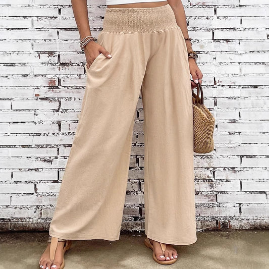 Casual Stretch High Waist Loose Wide Leg Pants