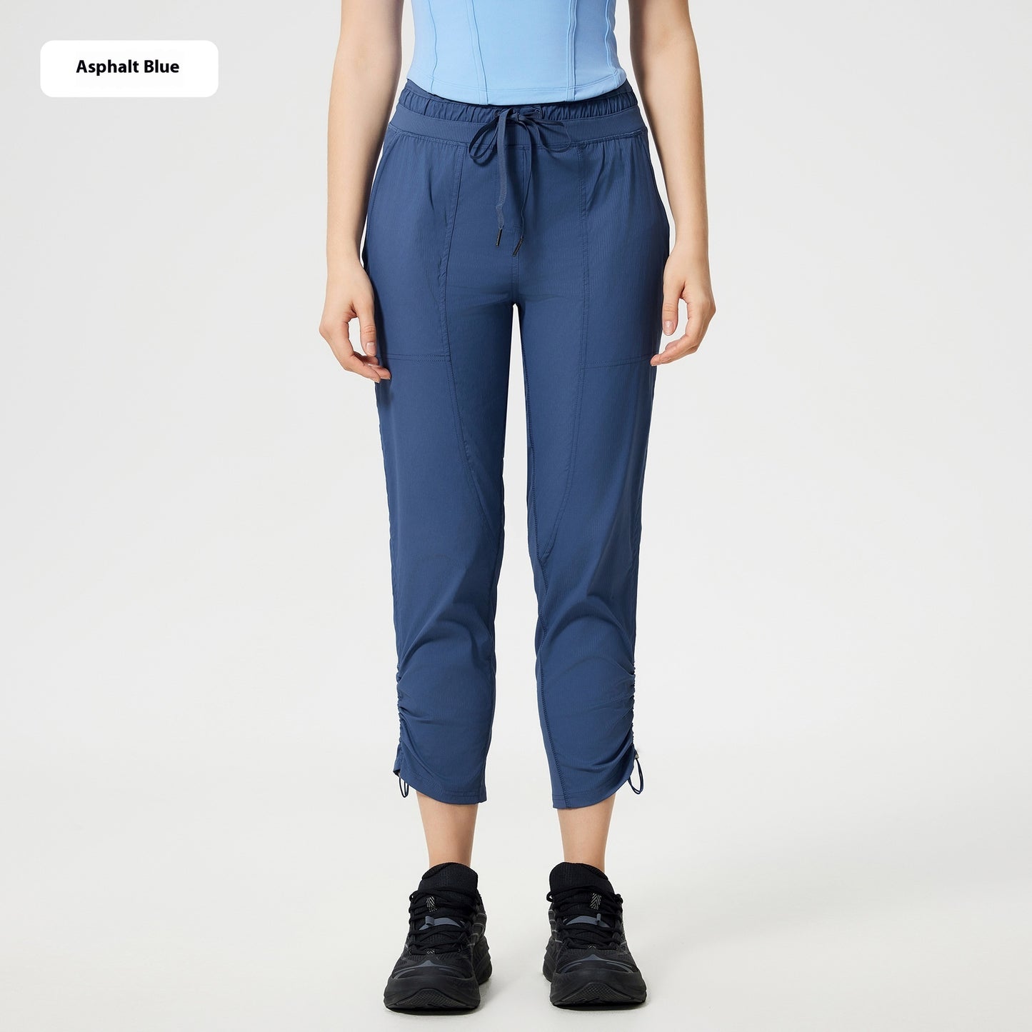 Quick-drying Breathable Running Fitness Straight Cropped Pants Ice Casual All-matching