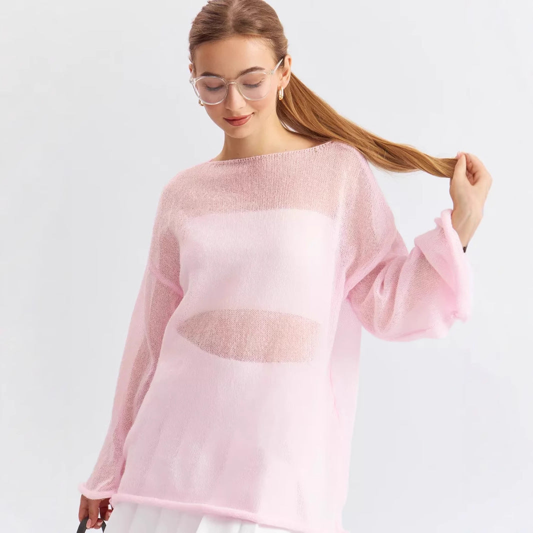 European And American Style Soft Loose Knitted Long Sleeves Overclothes