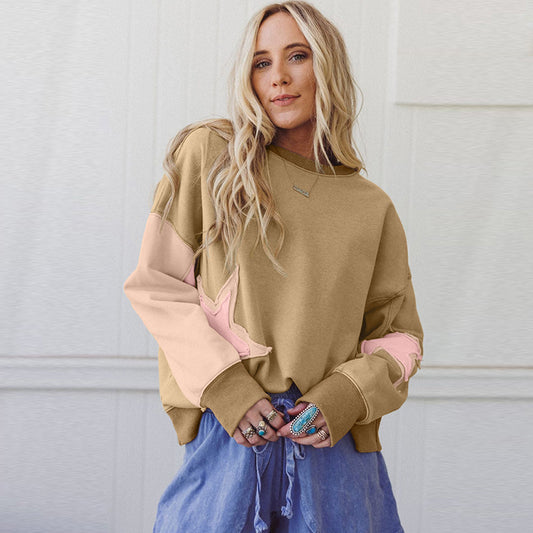 Women's Round Neck Long Sleeve Pullover