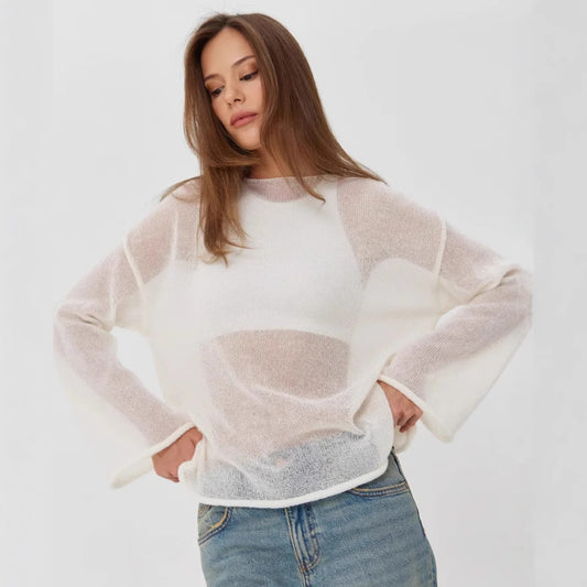 European And American Style Soft Loose Knitted Long Sleeves Overclothes