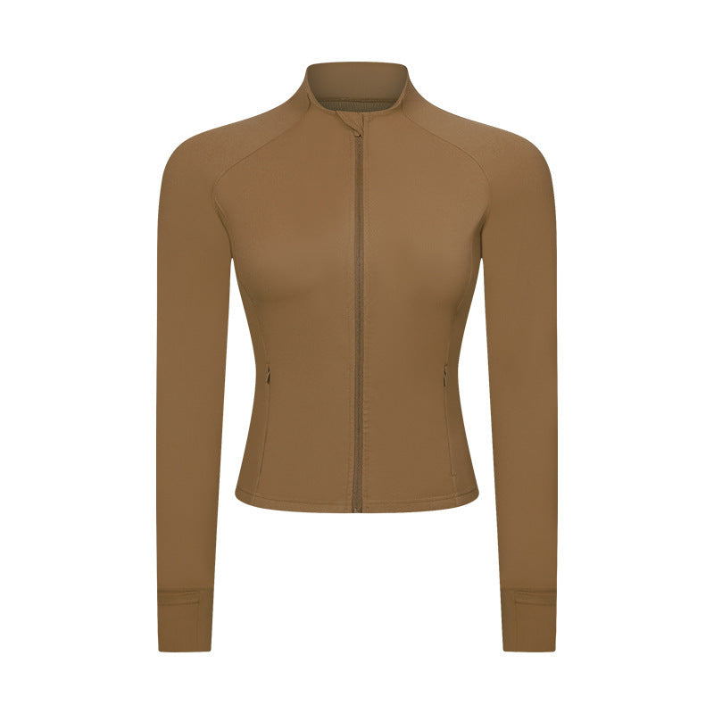 Slim-fit Yoga Wear Long Sleeve Tup Cardigan